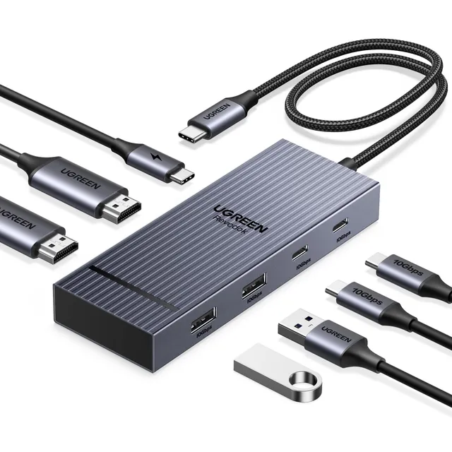 ugreen-revodok-pro-207-hub-usb-c-7-in-1-doppio-hdmi-4k60hz image 1