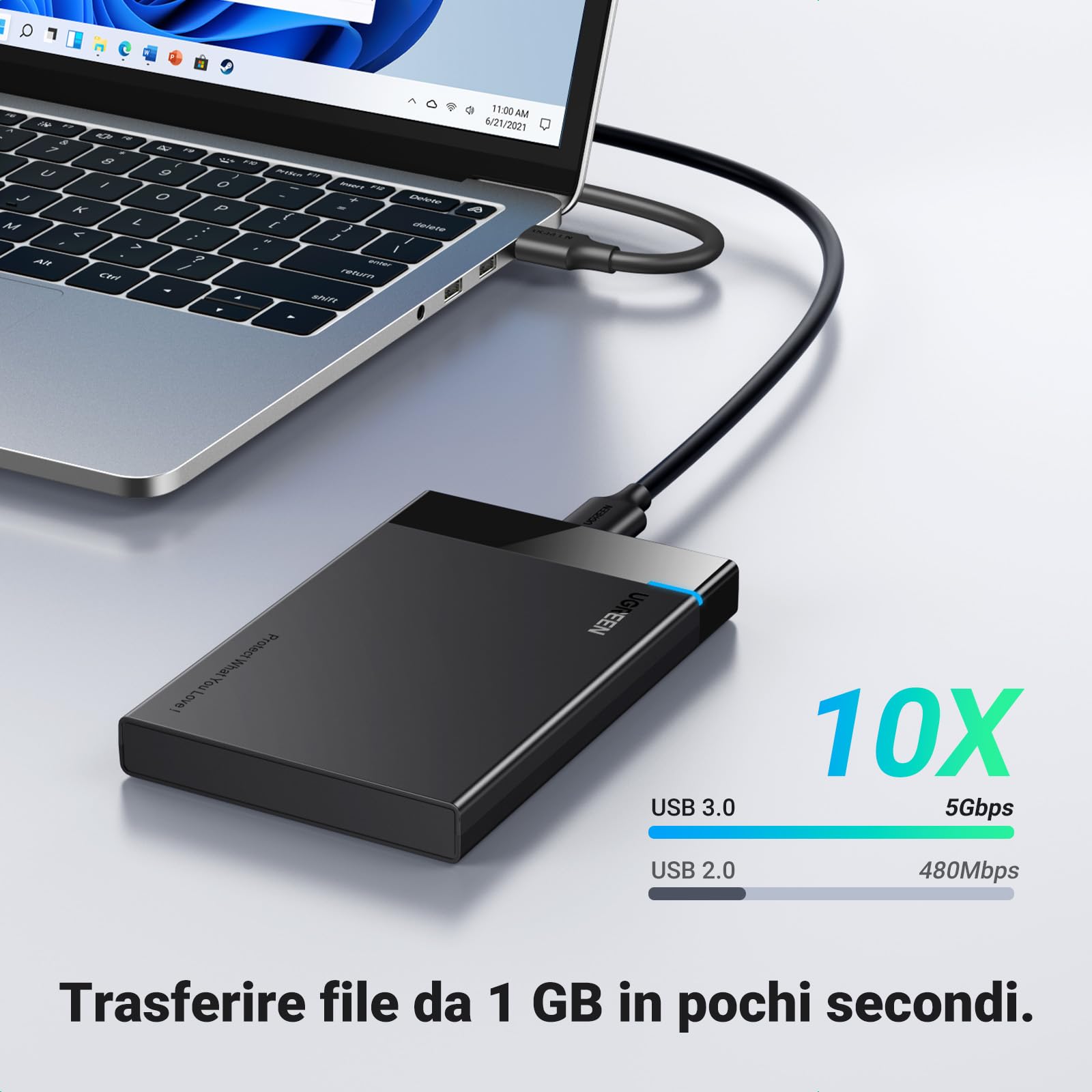 ugreen-case-esterno-per-hdd-ssd-2-5-usb-3-0-5gbps-uasp-fino-a-6tb image 2