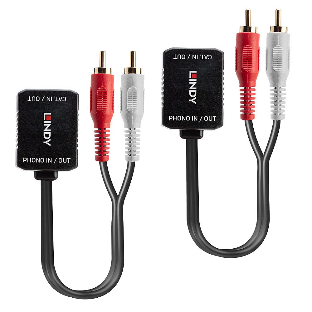 lindy-70460-extender-audio-stereo-analogico-cat-5-6-2x-rca-100m image 2