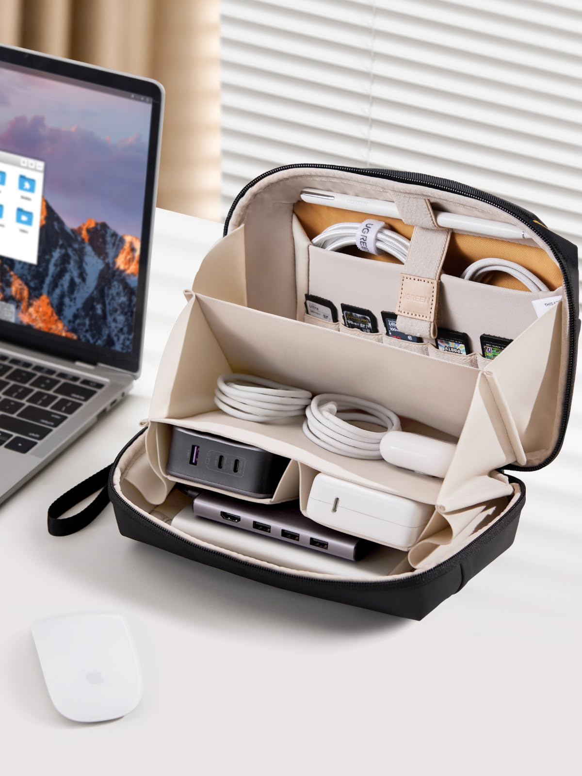 ugreen-borsa-organizer-cavi-elettronici-da-viaggio-27x17x8cm-impermeabile image 8