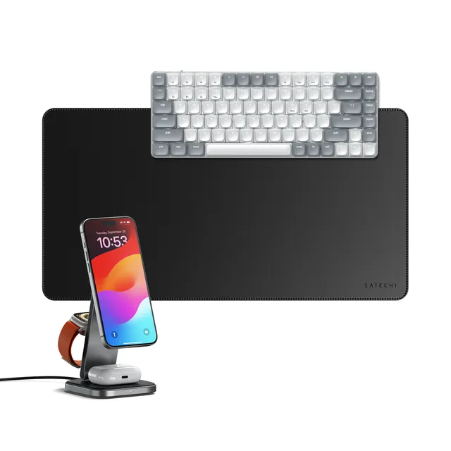 satechi-the-power-desk-bundle-sm1-tastiera-meccanica-tappetino-stand-qi2 image 1