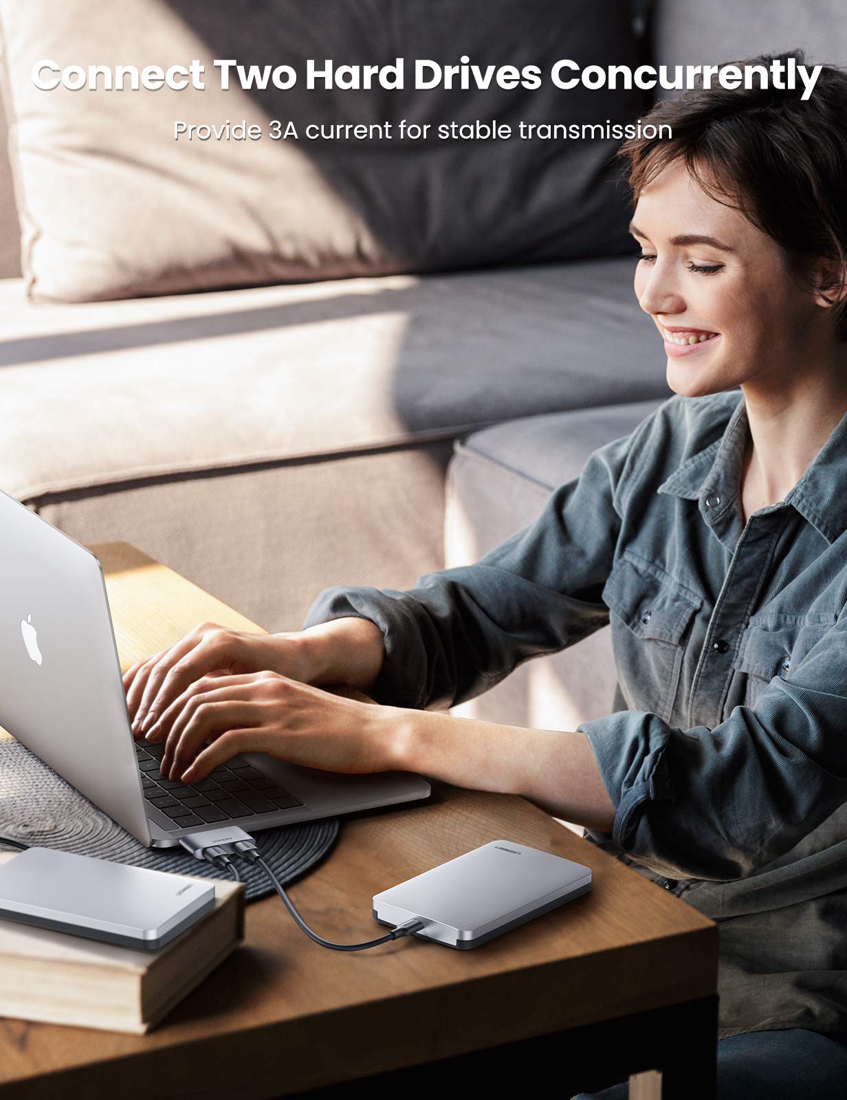 ugreen-hub-usb-c-a-2-porte-usb-3-1-10gbps-per-macbook image 4
