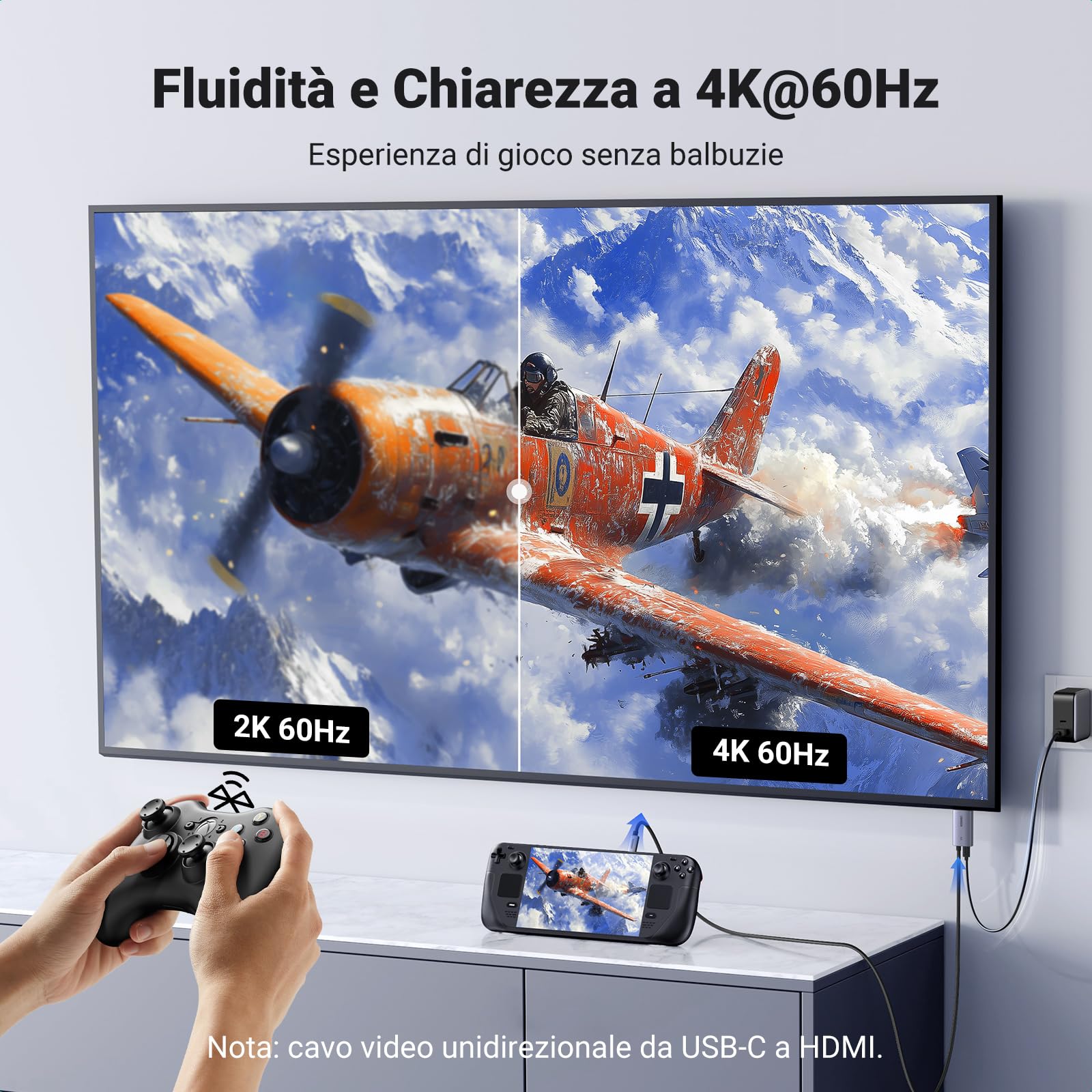 ugreen-cavo-usb-c-a-hdmi-4k60hz-2m-con-pd-100w image 2