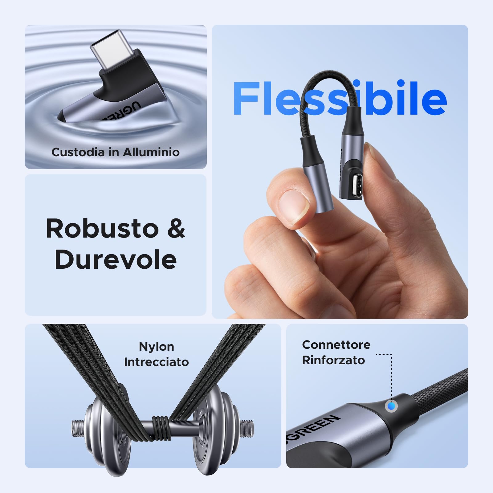 ugreen-adattatore-usb-c-a-jack-audio-3-5mm-90-gradi-con-dac-hi-fi image 6