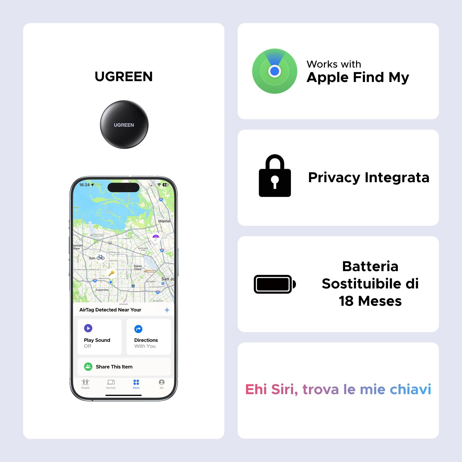 ugreen-finetrack-mini-tag-bluetooth-per-ios-confezione-da-2-pezzi image 8