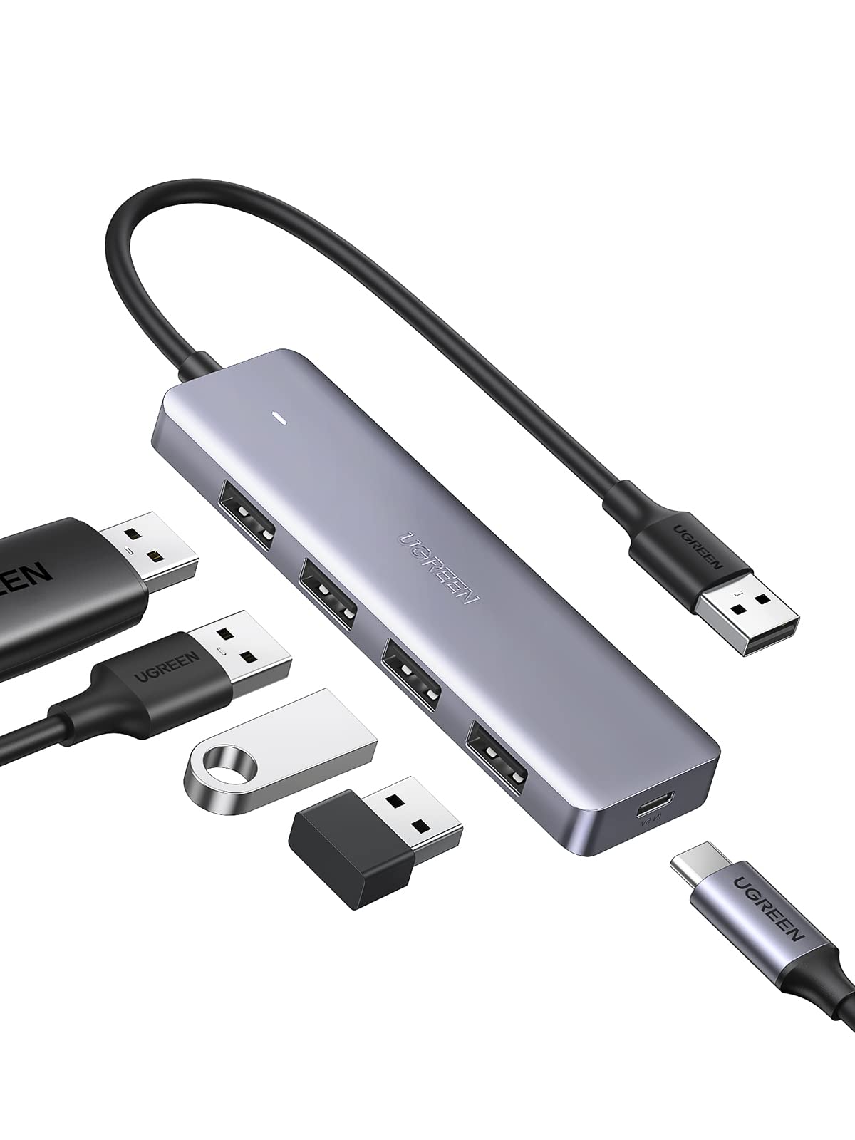 ugreen-hub-usb-3-0-4-porte-5gbps-con-alimentazione-5v image 1
