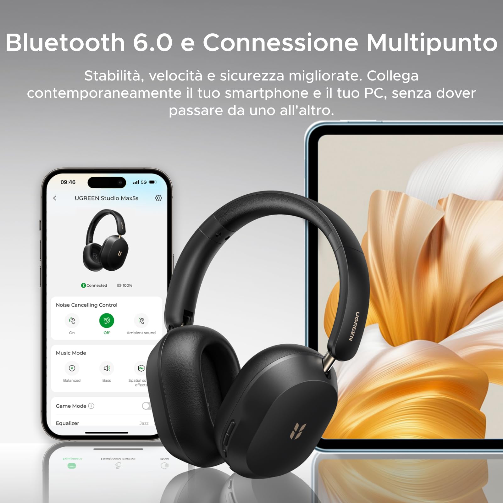 ugreen-hitune-max5s-cuffie-bluetooth-over-ear-anc-45db image 6