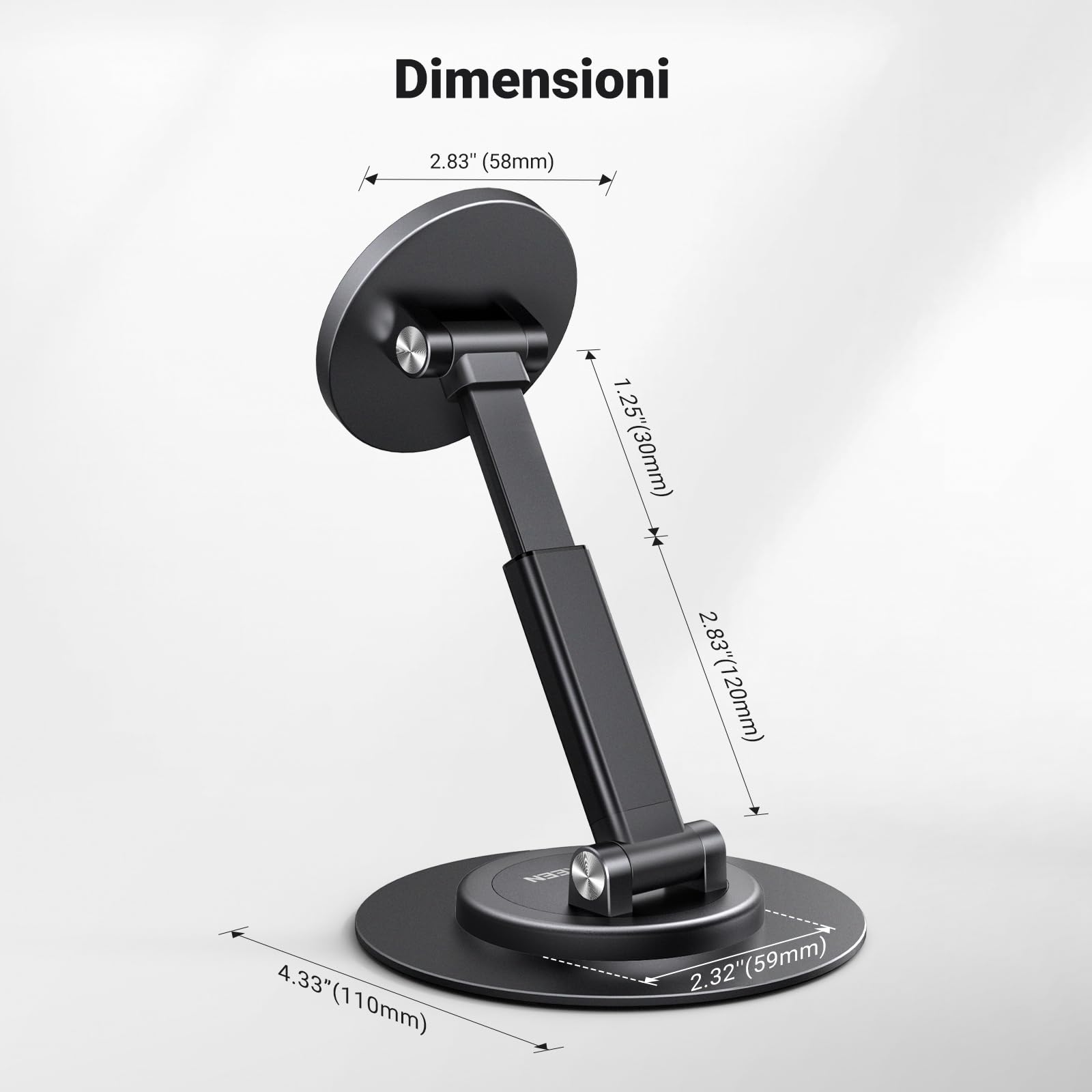 ugreen-supporto-magnetico-iphone-da-tavolo-girevole-nero image 7