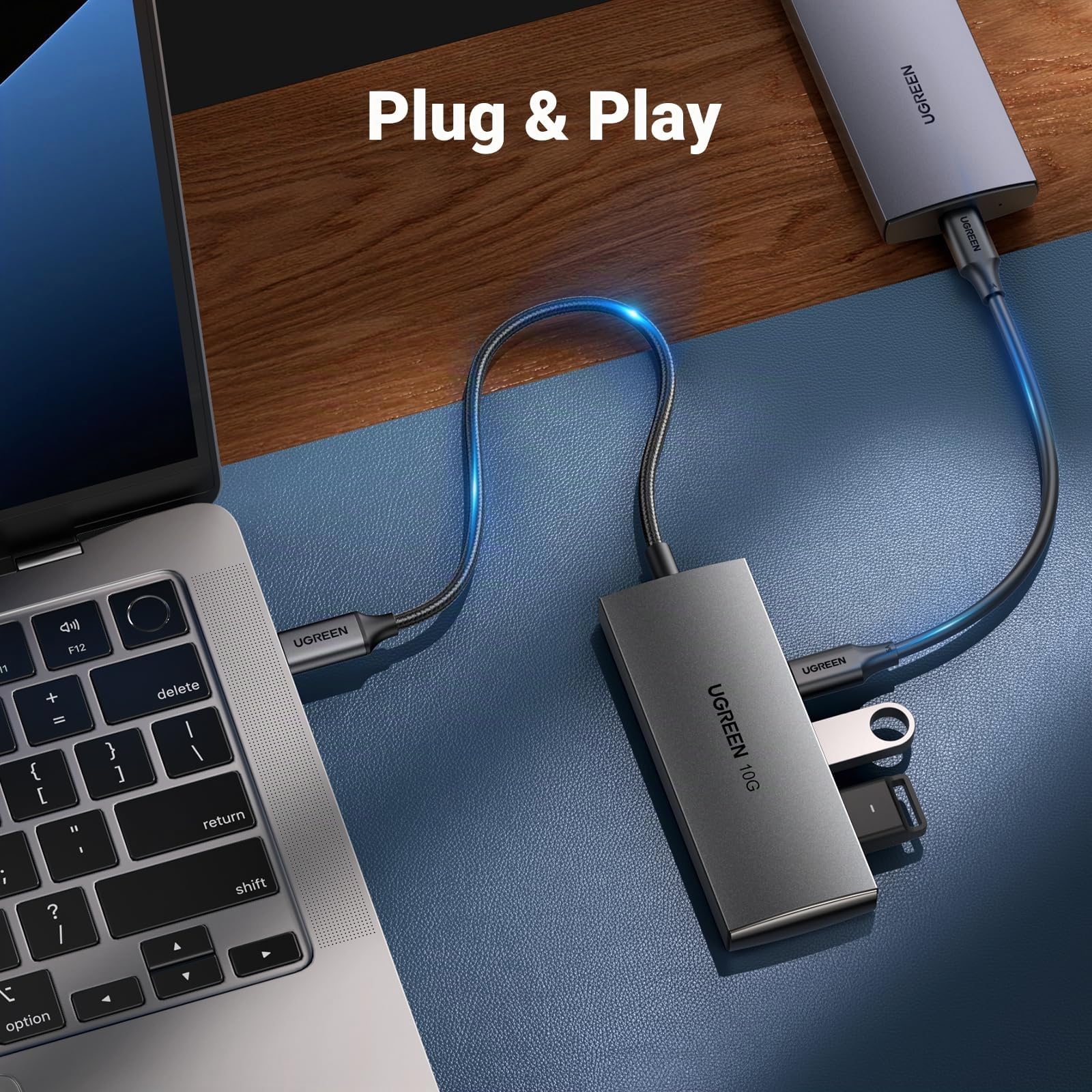 ugreen-hub-usb-c-10gbps-4-porte-con-2x-usb-c-2x-usb-a-in-alluminio image 4