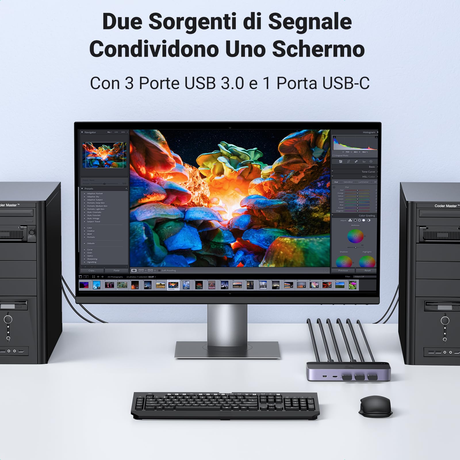 ugreen-switch-kvm-hdmi-4k-60hz-2x1-con-usb-3-0-5gbps-controller image 2