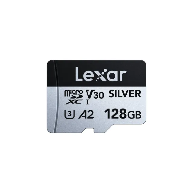 lexar-silver-microsd-128-gb-u3-v30-fino-a-205-mb-s-per-4k-60fps image 1