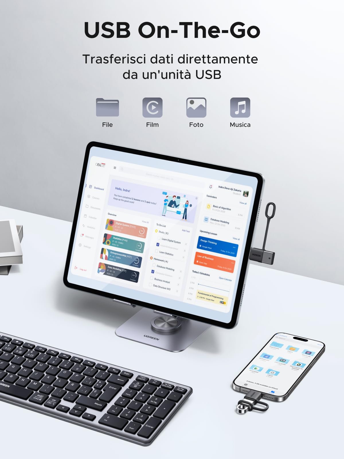 ugreen-adattatore-usb-c-a-usb-a-3-2-10gbps-otg-2-pezzi-anti-smarrimento image 5
