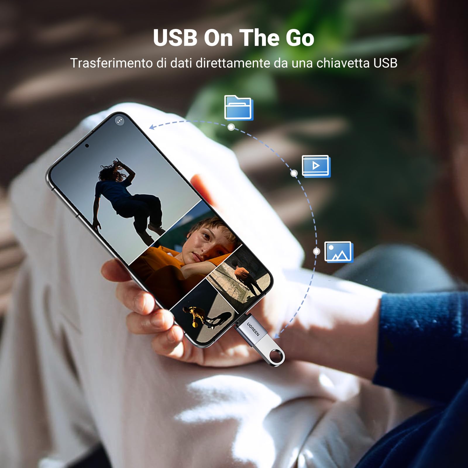 ugreen-adattatore-usb-c-a-usb-a-3-0-otg-5gbps-grigio-2-pezzi image 7