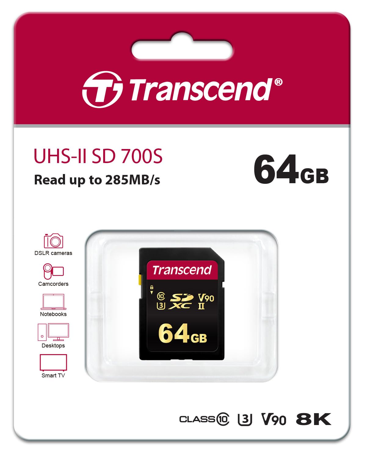 transcend-sdxc-700s-64gb-uhs-ii-v90-per-dslr-e-video-8k image 2