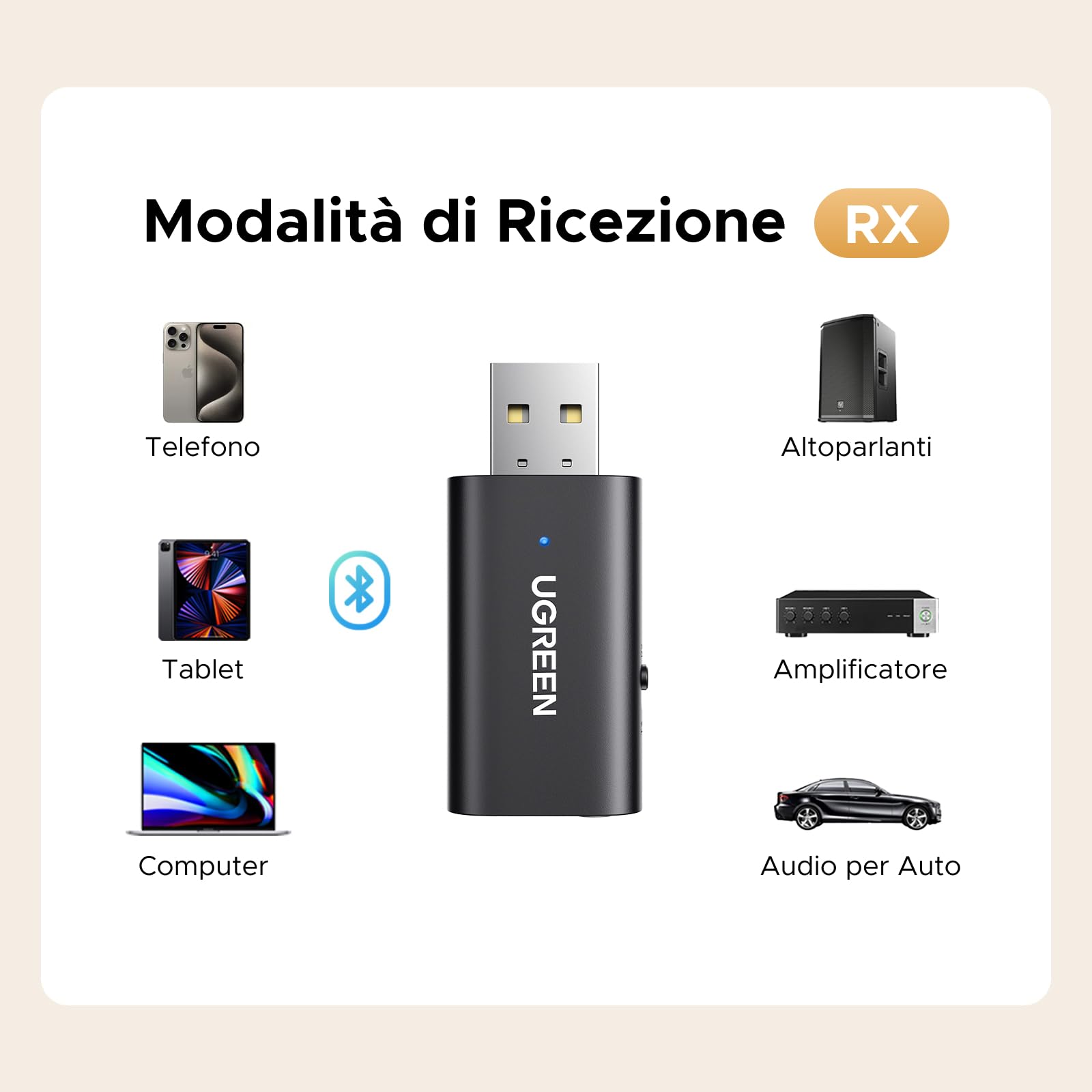 ugreen-trasmettitore-ricevitore-bluetooth-5-4-jack-3-5mm-2-in-1-tx-rx image 4