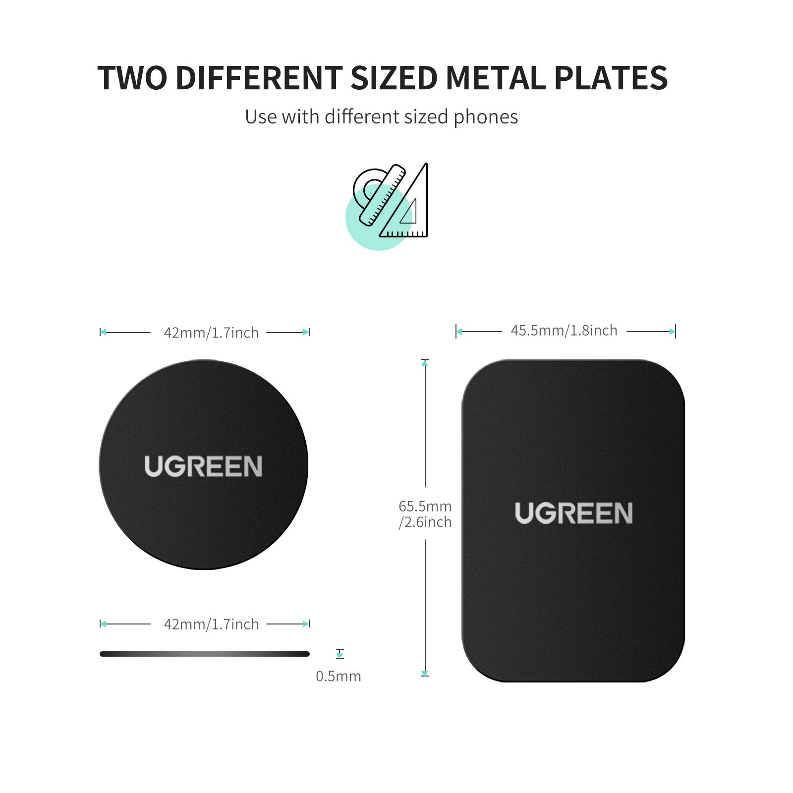 ugreen-piastre-metalliche-per-supporto-magnetico-auto-4-pezzi-ultra-sottili image 4