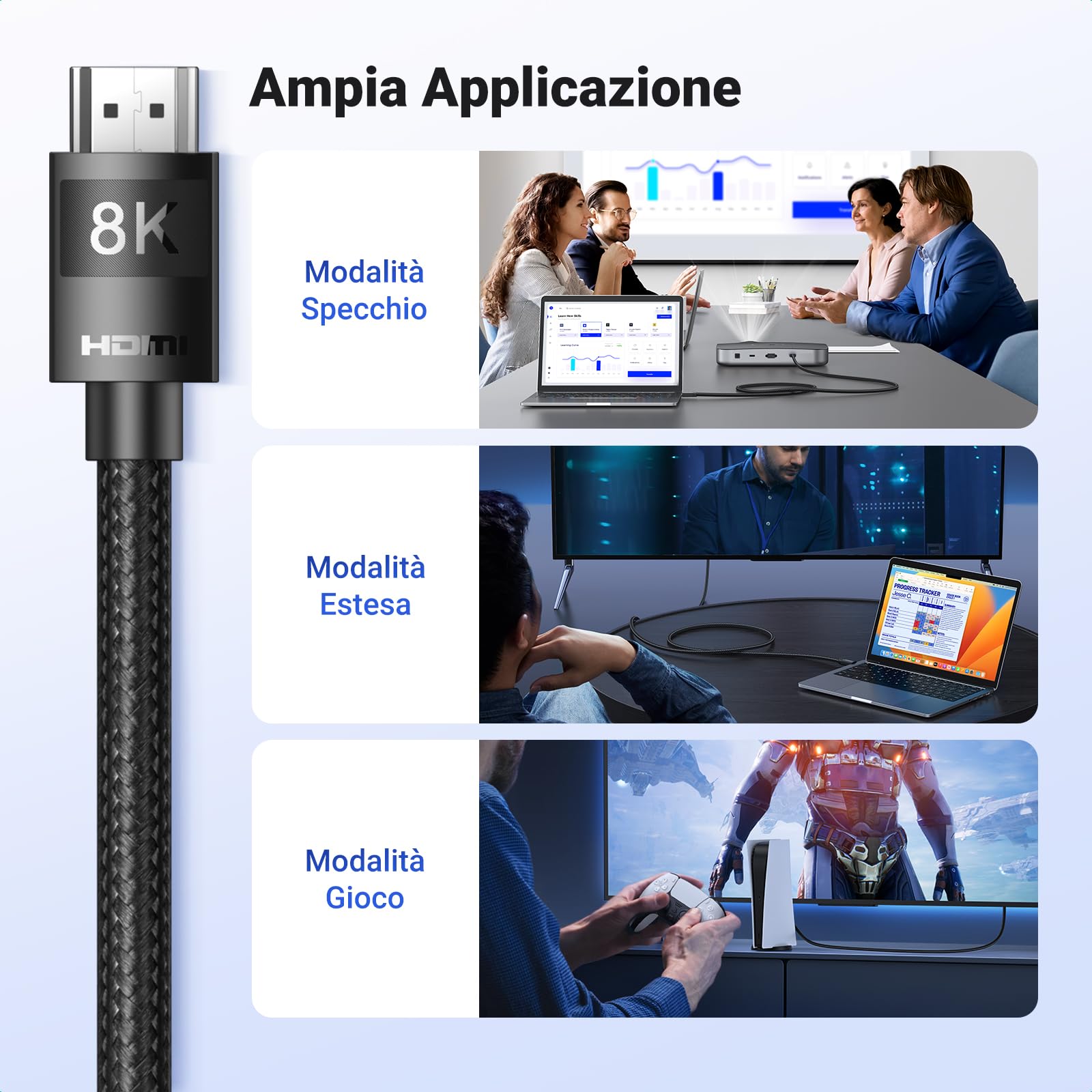 ugreen-cavo-hdmi-2-1-certificato-8k-60hz-4k-120hz-48gbps-2m-nylon image 8