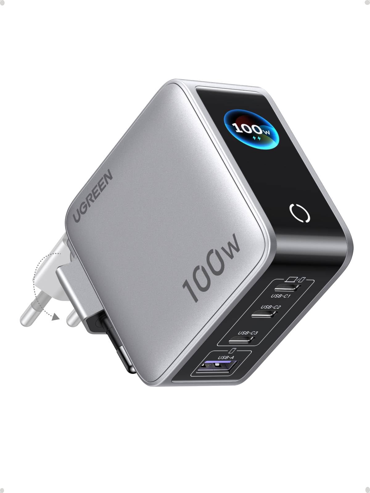 ugreen-nexode-pro-100w-caricatore-usb-c-4-porte-con-schermo-tft-gan image 1