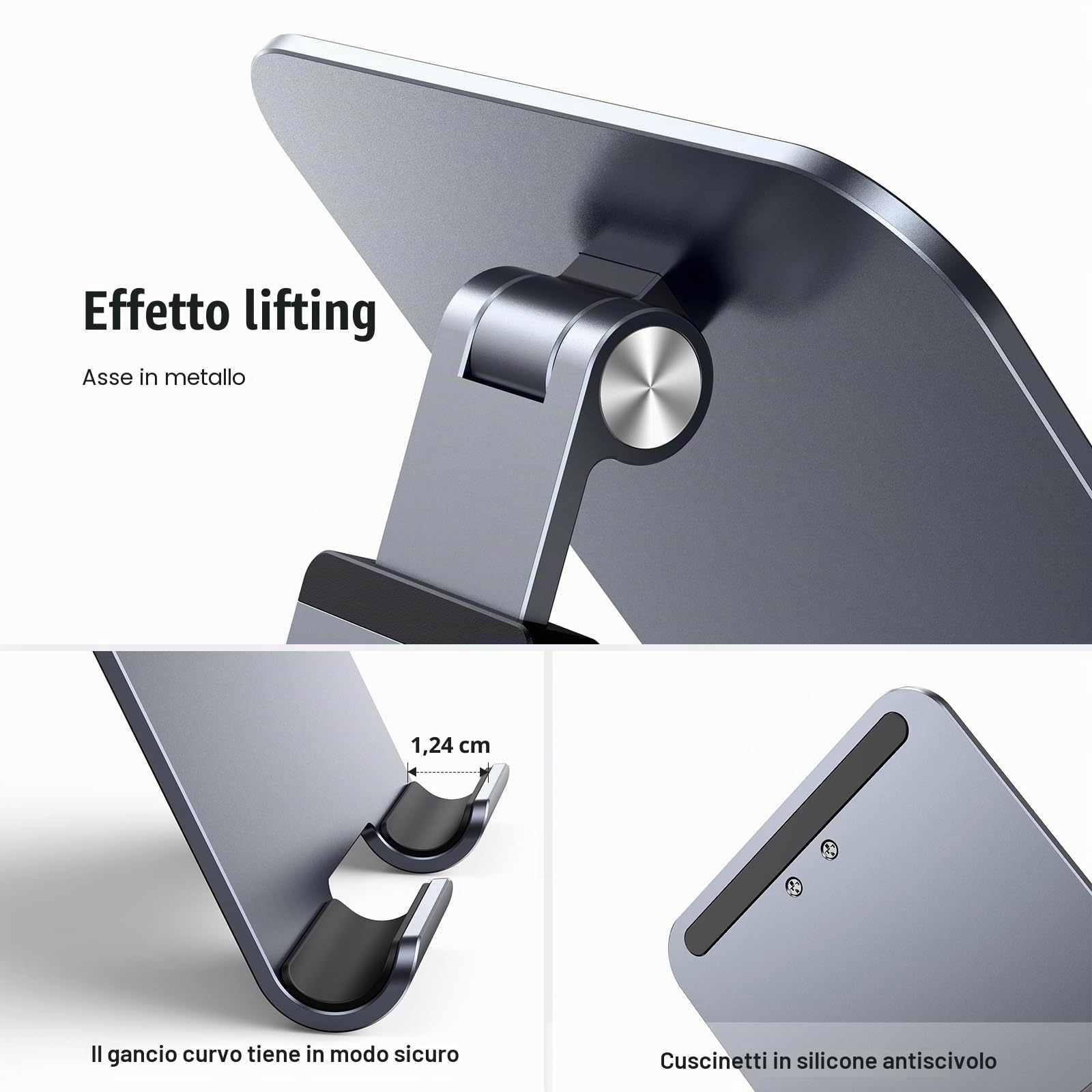 ugreen-supporto-tablet-e-telefono-da-tavolo-in-alluminio-fino-a-12-9 image 6