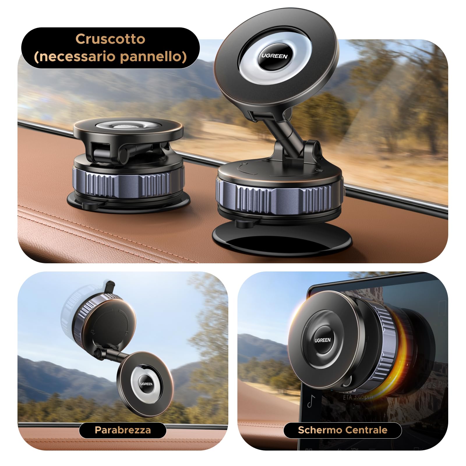 ugreen-supporto-telefono-auto-magnetico-magsafe-con-aspirazione-a-vuoto-360 image 3