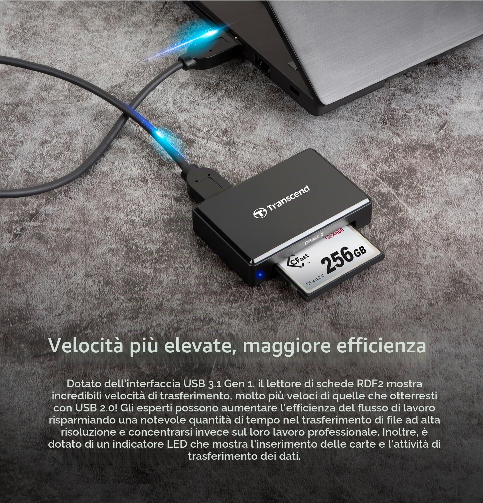 transcend-rdf2-lettore-di-schede-usb-3-1-gen-1-sd-microsd-compactflash image 5