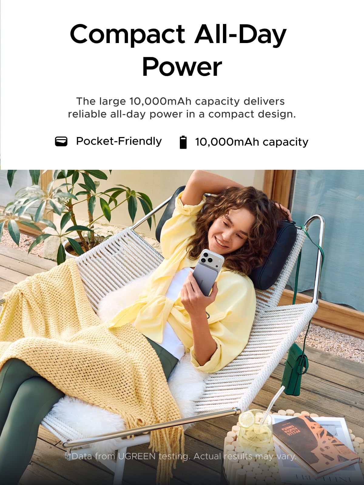ugreen-magflow-air-power-bank-magnetico-qi2-15w-10000mah-pd-30w-grigio image 8