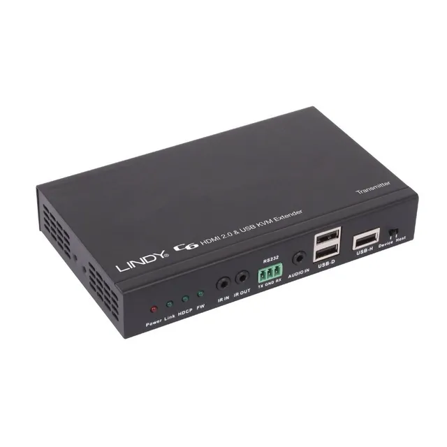 lindy-extender-hdbaset-2-0-kvm-hdmi-usb-cat-6-4k60 image 1