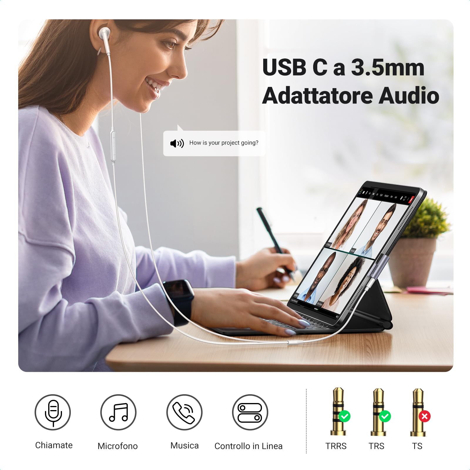 ugreen-adattatore-usb-c-a-jack-3-5mm-90-gradi-gray-con-dac-hifi image 5
