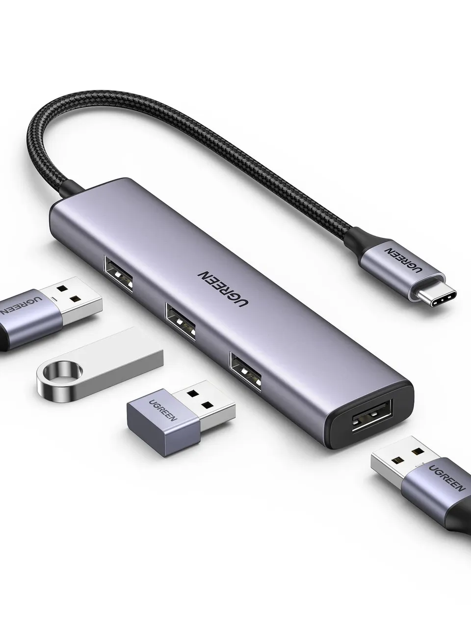 ugreen-hub-usb-c-a-4-porte-usb-3-0-otg-ultra-sottile image 1