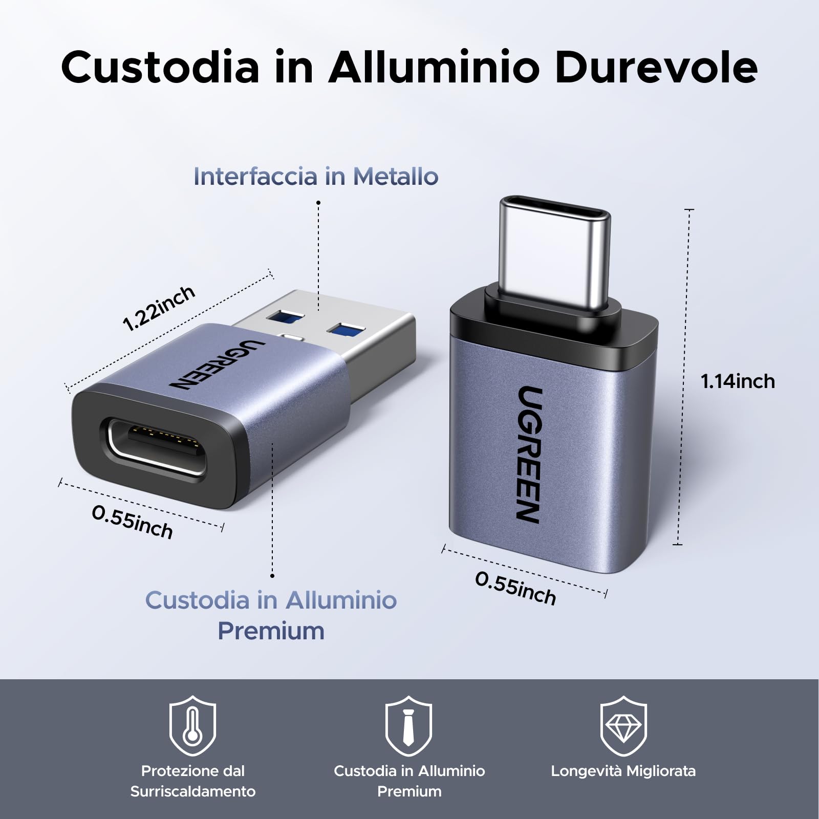 ugreen-adattatore-usb-c-usb-a-10gbps-set-4-pezzi-otg image 6