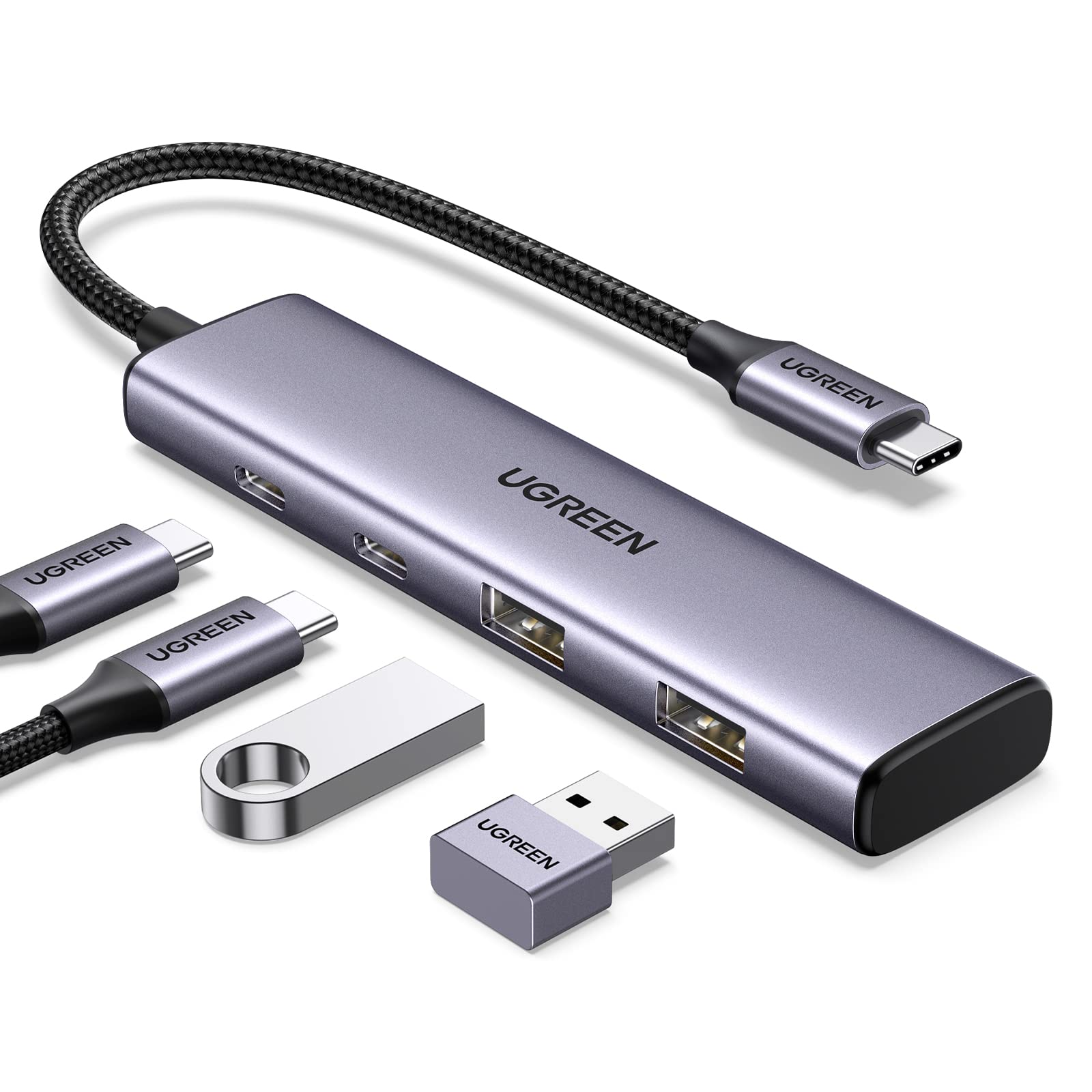 ugreen-hub-usb-c-a-4-porte-5gbps-con-2x-usb-c-2x-usb-a-in-alluminio image 1