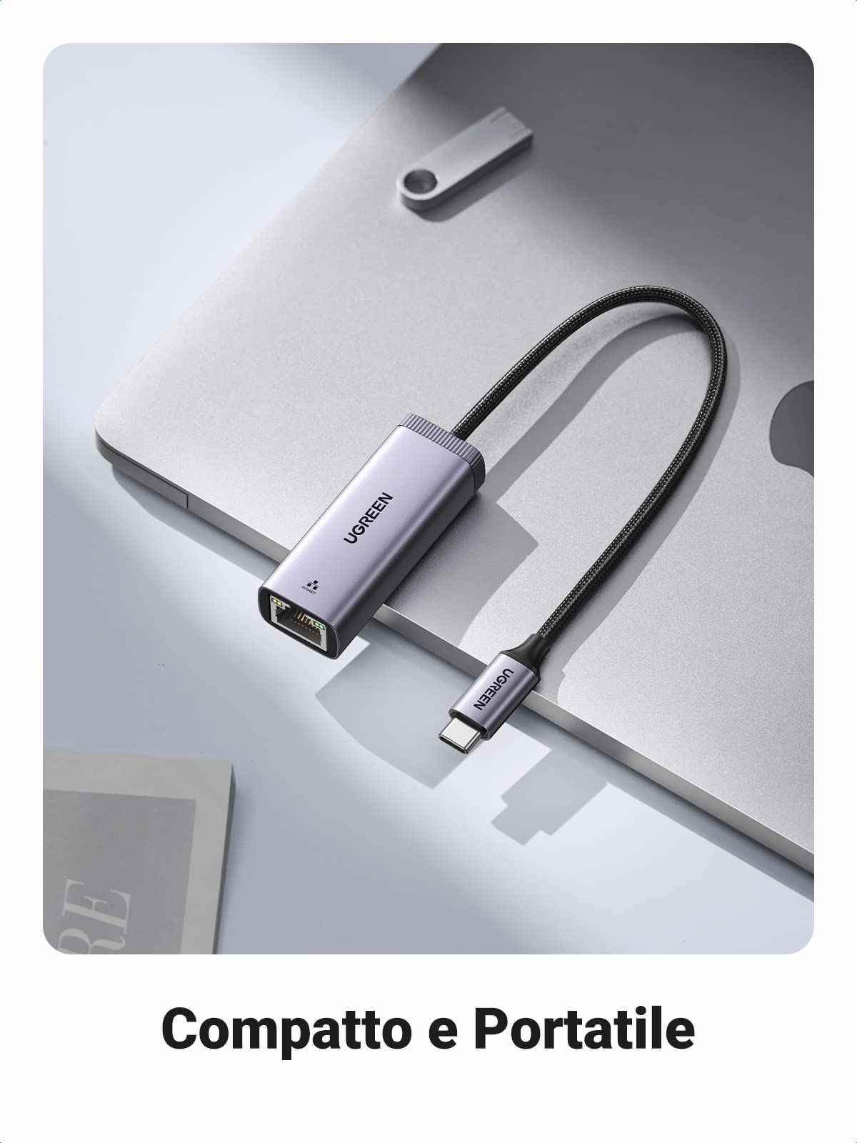 ugreen-adattatore-ethernet-usb-c-a-rj45-gigabit-1000mbps-nylon-alluminio image 7