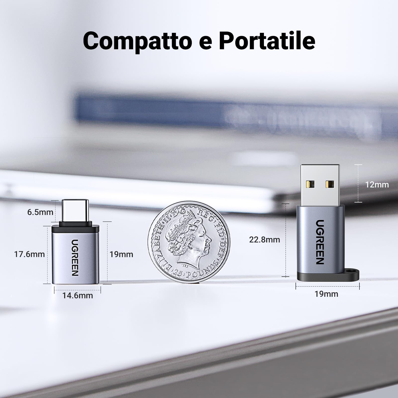 ugreen-adattatore-usb-c-a-usb-3-0-otg-5gbps-2-pack-per-iphone-galaxy-macbook-ipa image 5