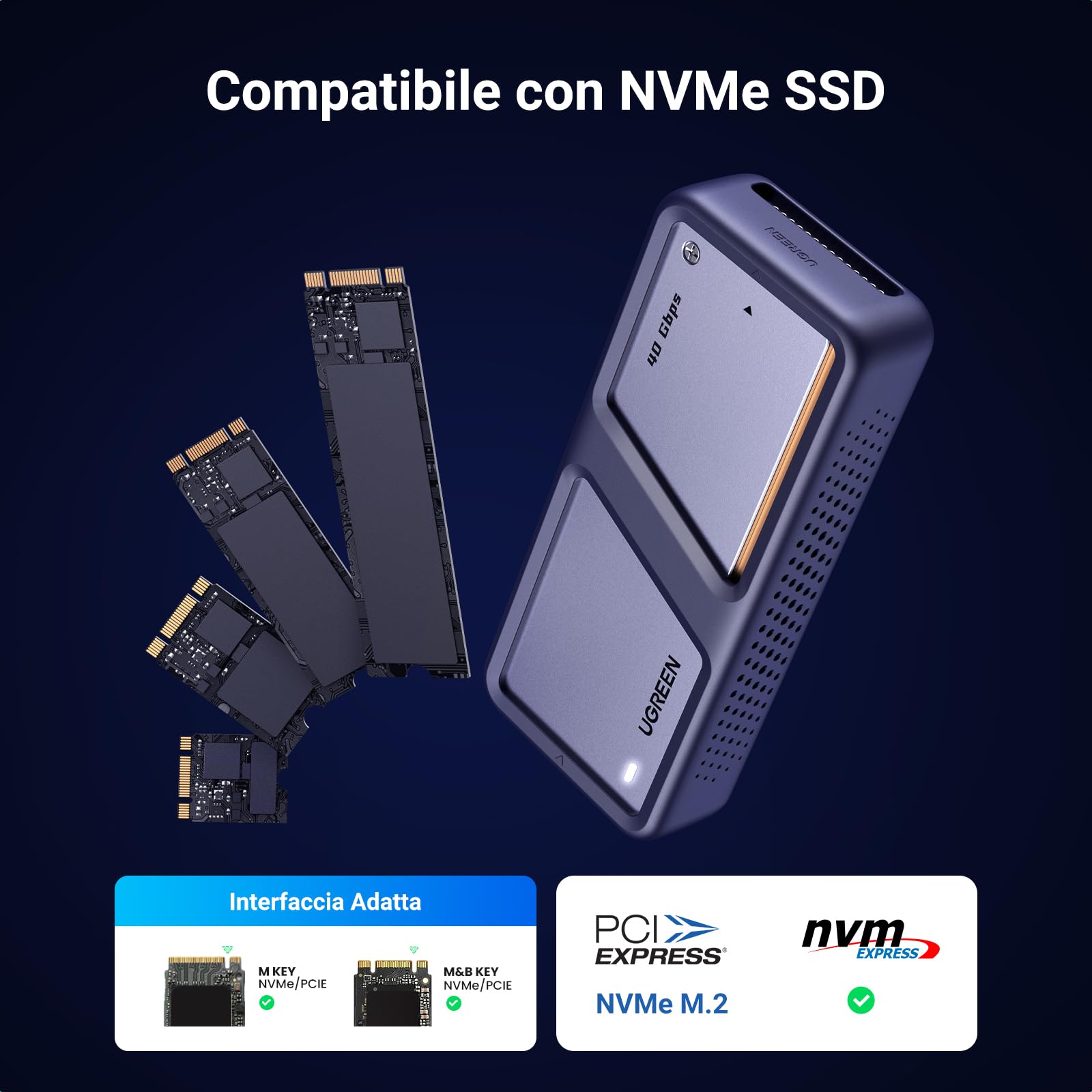 ugreen-case-ssd-m-2-nvme-usb4-40gbps-enclosure-esterno image 3
