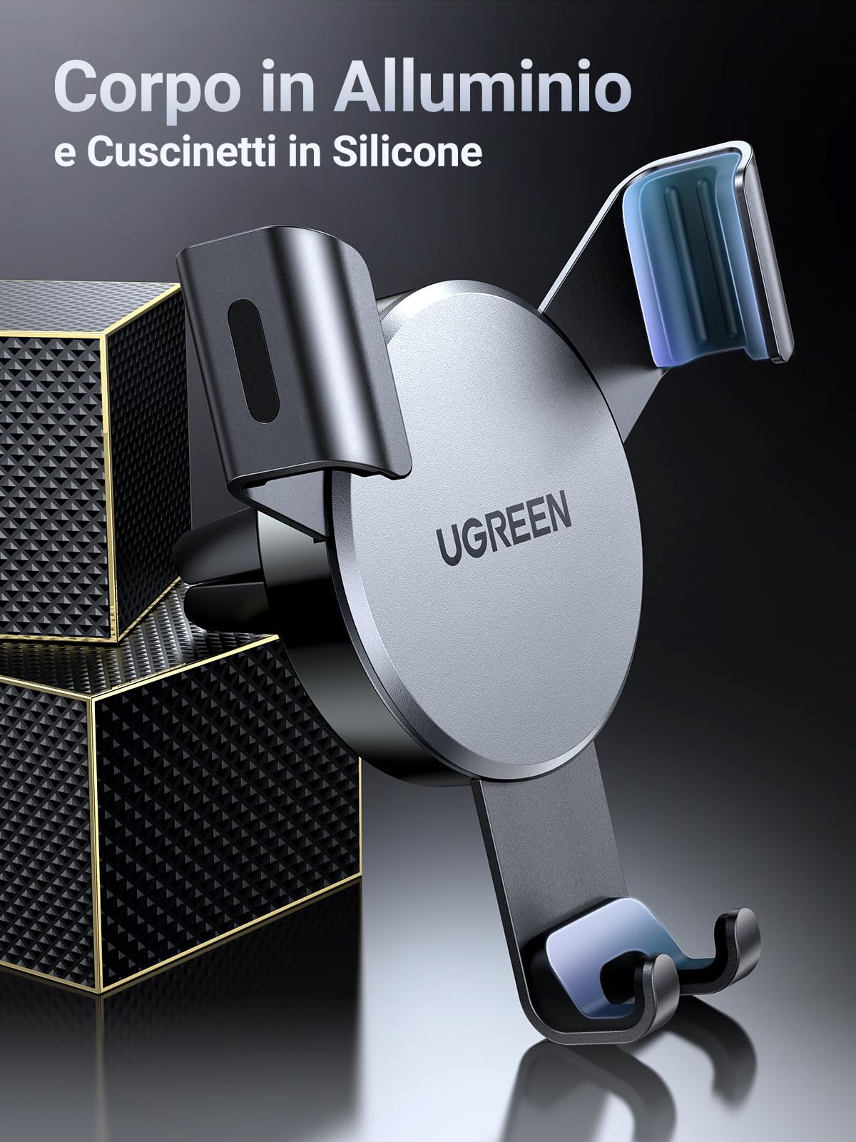 ugreen-supporto-telefono-auto-a-gravit-in-alluminio-grigio image 6