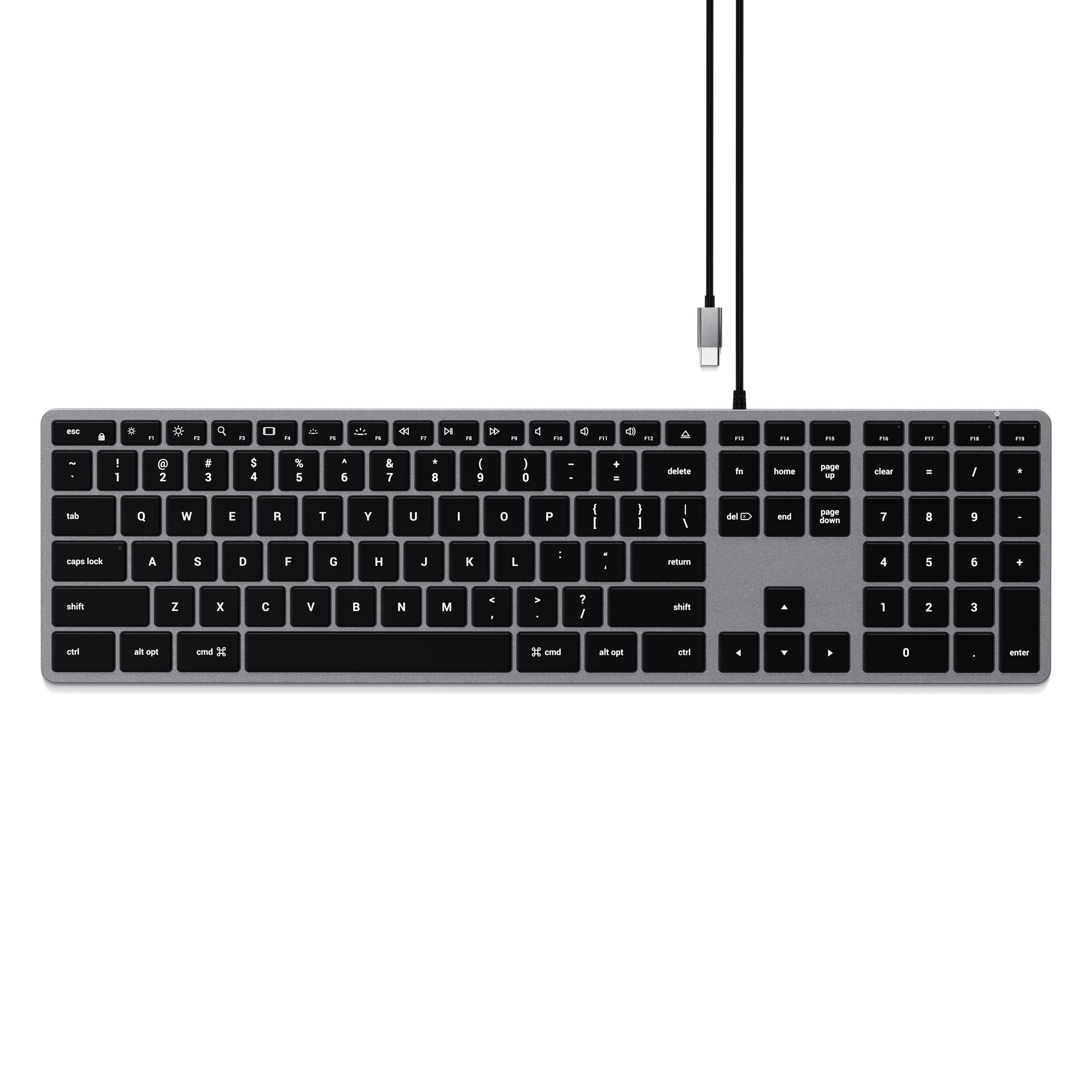 satechi-slim-w3-tastiera-cablata-retroilluminata-usb-c-per-mac image 1