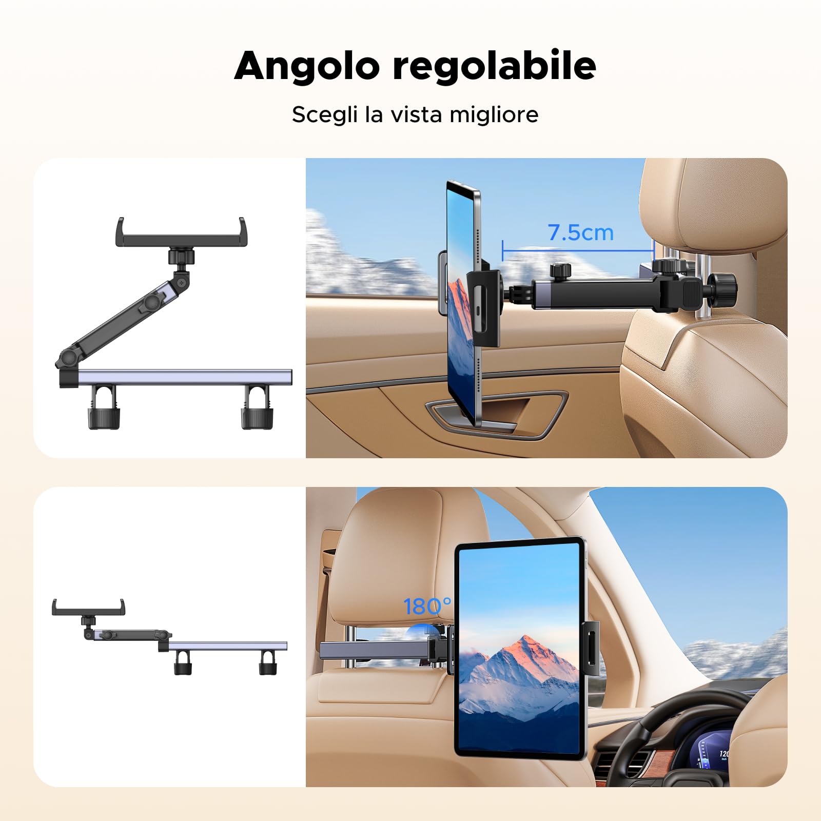 ugreen-supporto-tablet-auto-poggiatesta-girevole-360-11-9-24-8-cm image 3
