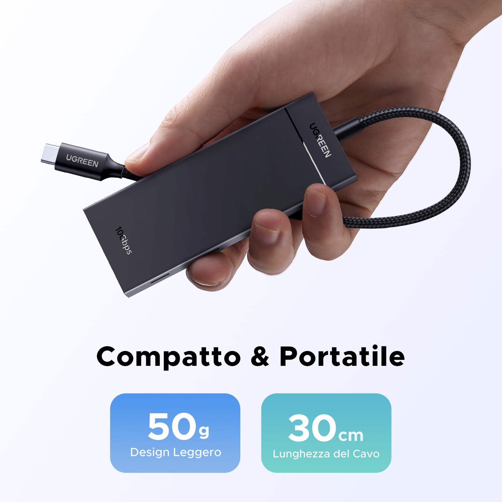 ugreen-hub-usb-c-5-in-1-10gbps-con-ricarica-pd-100w image 7