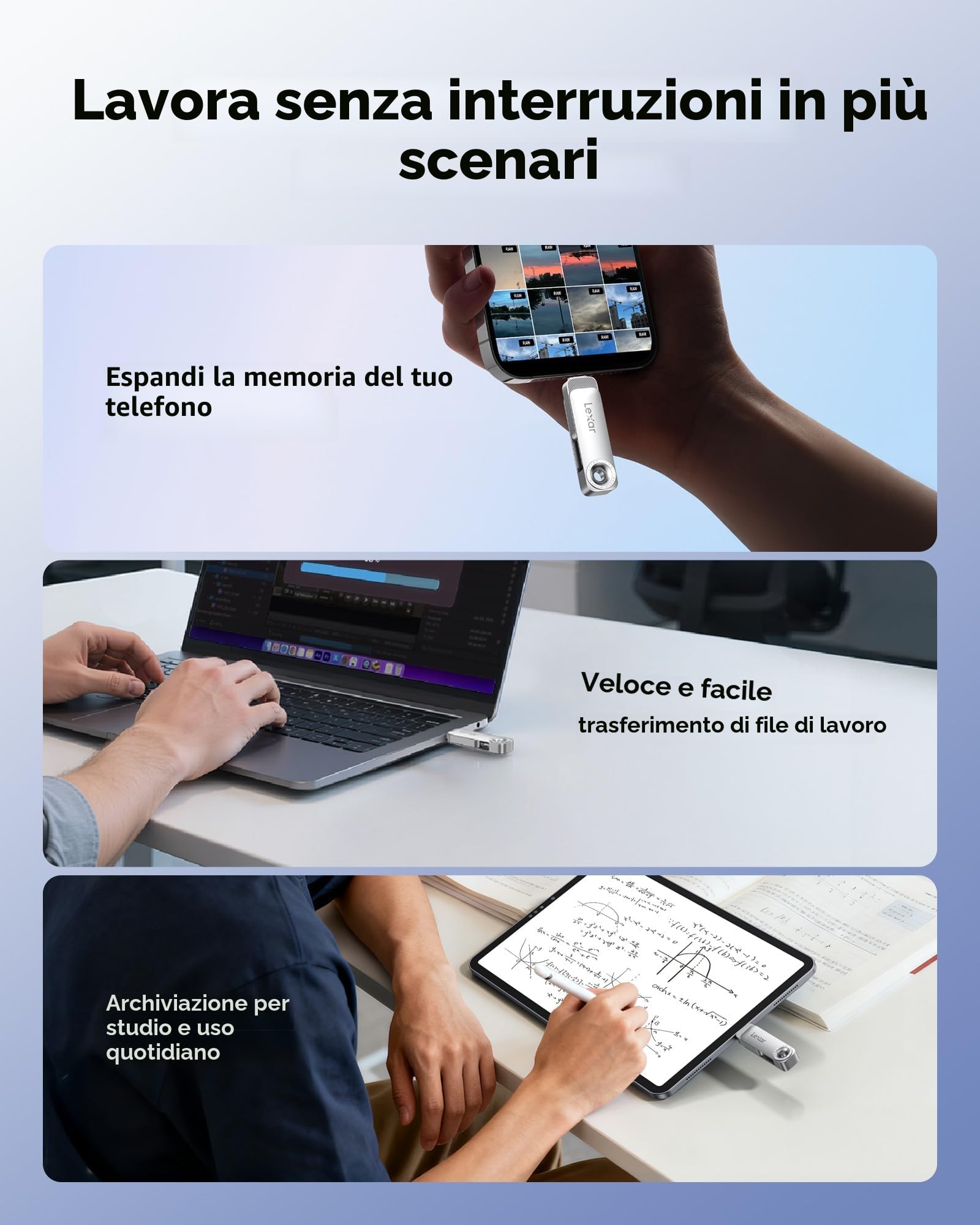 lexar-d50e-256gb-chiavetta-usb-doppia-usb-c-usb-a-400mb-s image 6