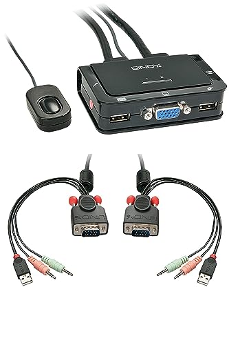 lindy-42342-kvm-switch-compatto-usb-audio-vga-2-porte image 2
