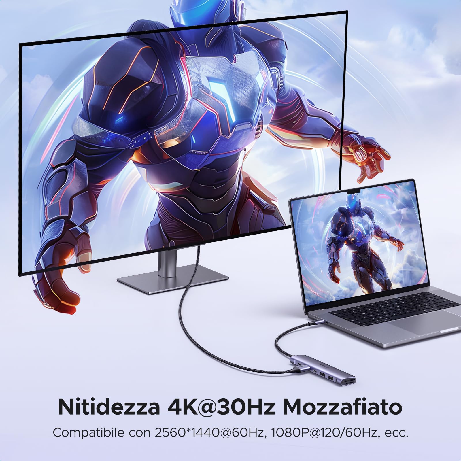 ugreen-revodok-1071-hub-usb-c-7-in-1-con-hdmi-4k-e-pd-100w image 3