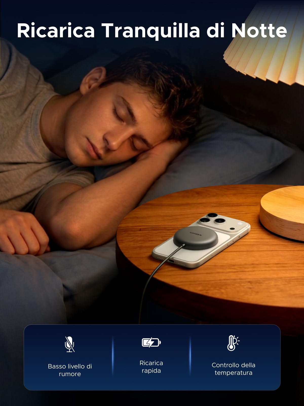 ugreen-zapix-qi2-caricatore-wireless-magnetico-25w-con-cavo-1-5-m-grigio image 6