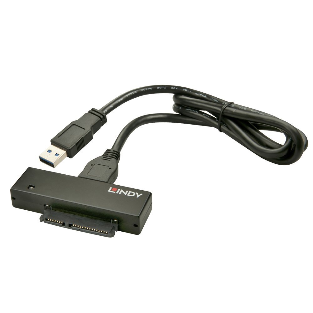 lindy-42713-adattatore-usb-3-1-tipo-a-a-sata-nero-per-hard-disk image 3