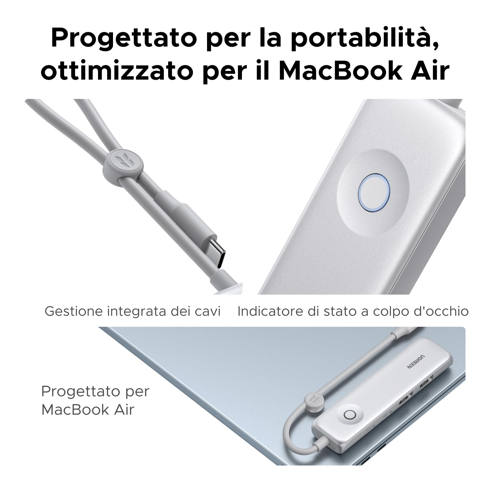 ugreen-revodok-hub-usb-c-5-in-1-con-hdmi-4k-60hz-pd-100w-e-usb-10gbps image 8