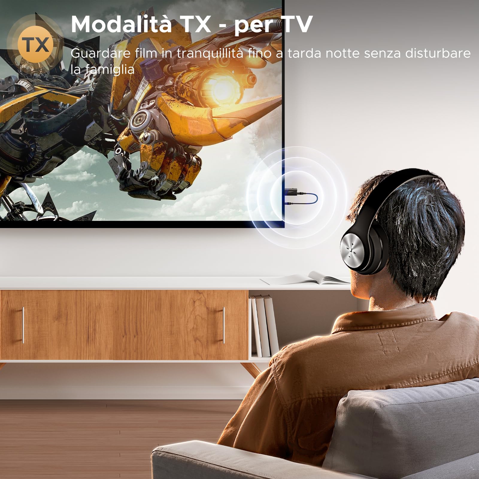 ugreen-trasmettitore-ricevitore-bluetooth-5-4-jack-3-5mm-2-in-1-tx-rx image 5