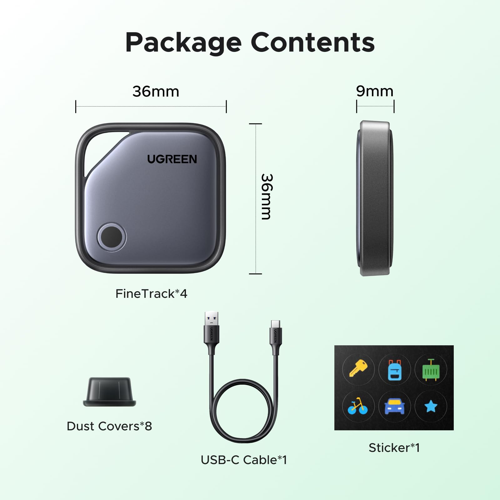 ugreen-finetrack-g-smart-finder-android-find-hub-4-pezzi-usb-c image 7