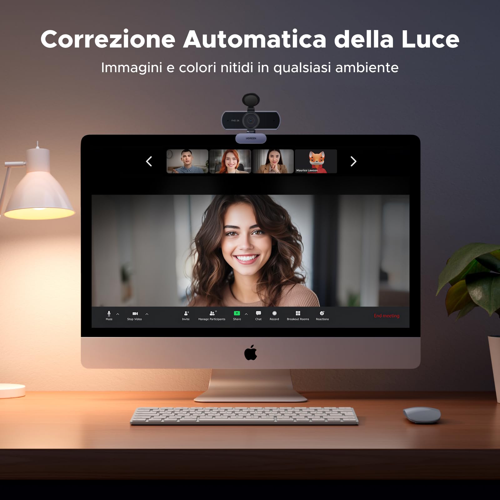 ugreen-webcam-2k-30fps-full-hd-usb-con-doppi-microfoni-grigio image 3