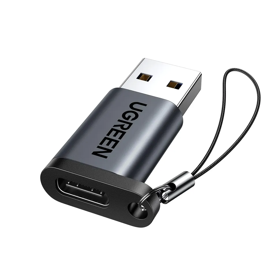 ugreen-adattatore-usb-c-femmina-a-usb-a-maschio-3-0-5gbps-3a-nero image 1