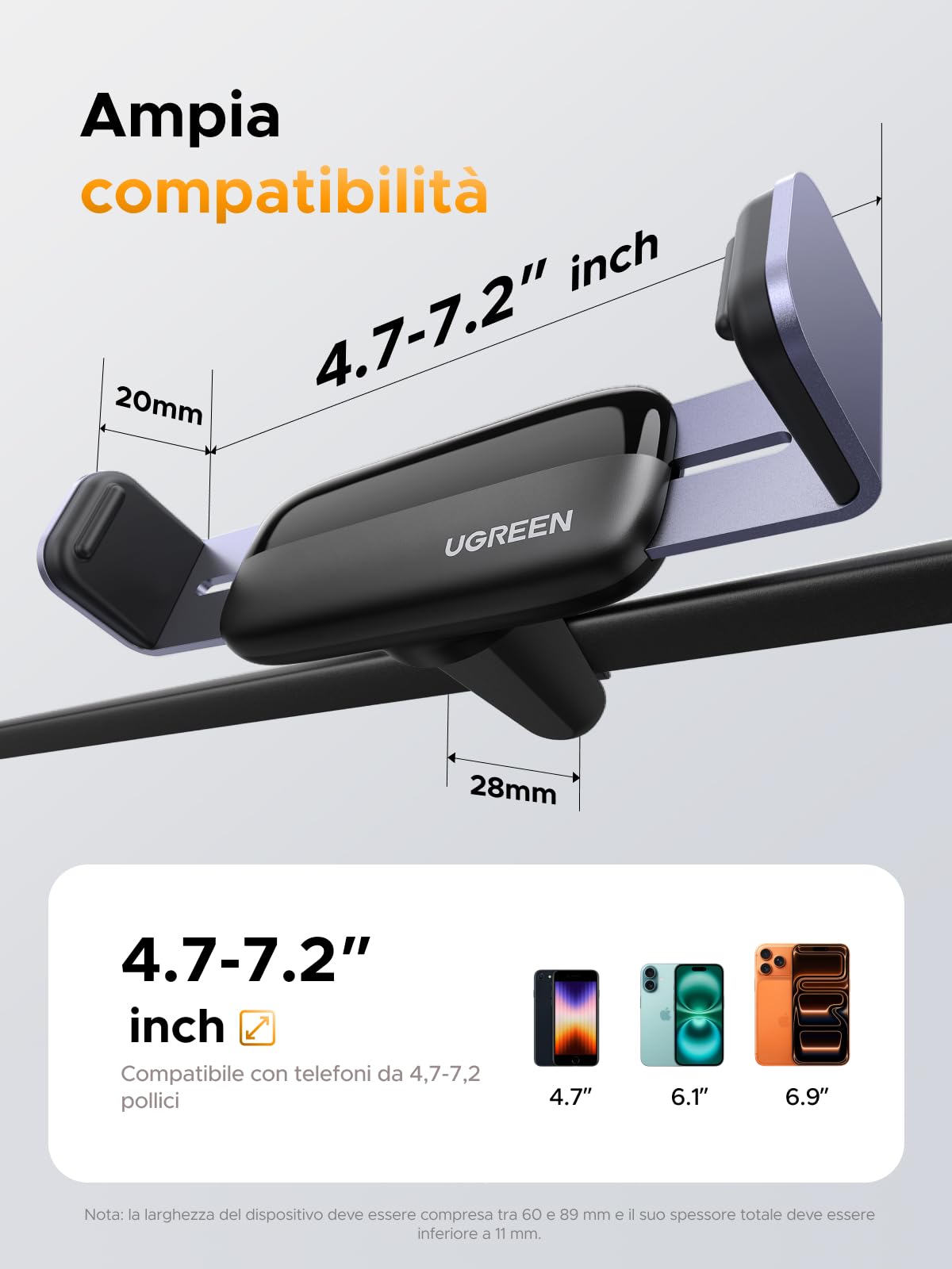 ugreen-supporto-telefono-auto-clip-bocchetta-aria-360-4-7-7-12 image 5