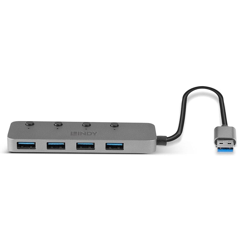 lindy-43309-hub-usb-3-0-a-4-porte-con-interruttori-on-off image 3
